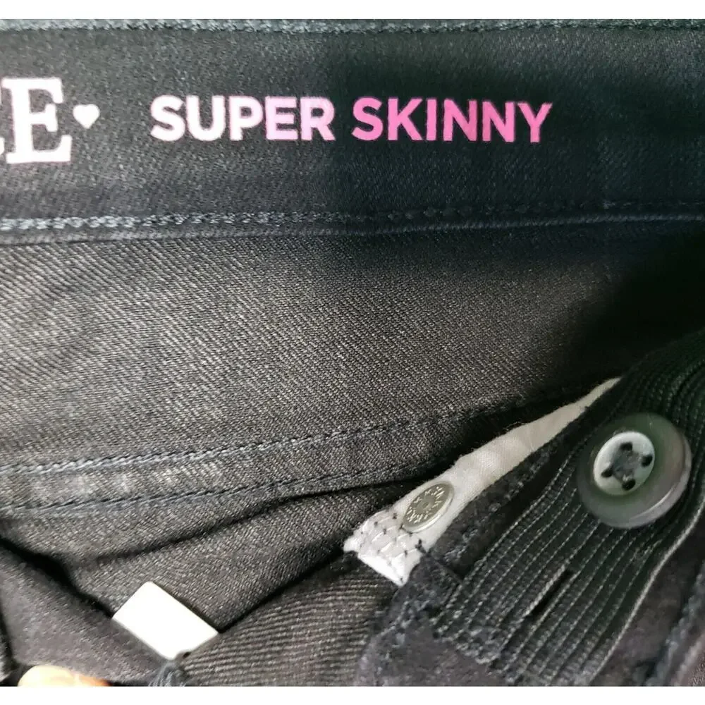 Children's Place Girls Super Skinny Jeans Black Denim Casual Size 10 NWT